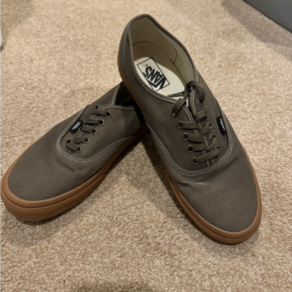 Men’s Green Vans Authentic Gumsole
